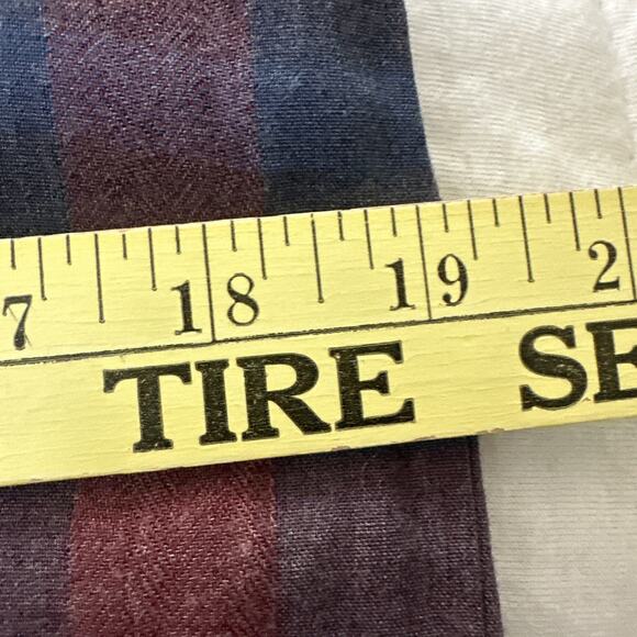 CLOTH STONE ANTHROPOLOGIE Dress Womens XS Blue Plaid Shift Ruffle Shoulder Fall - Picture 9 of 10